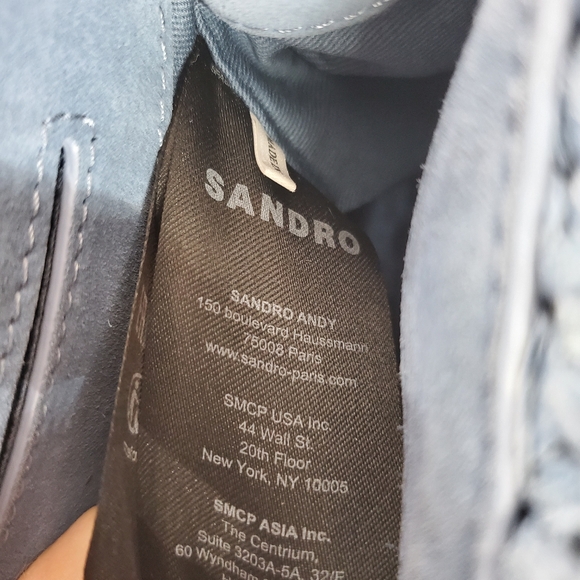 Sandro Raffia Yza Blue Bag - Picture 13 of 17